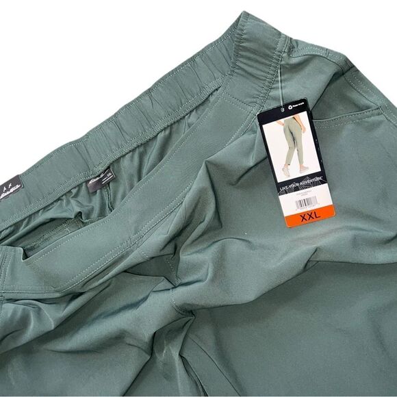 New with Tags Eddie Bauer Traveler Ankle Pants | XXL | Green Stretch Lightweight - Picture 5 of 8
